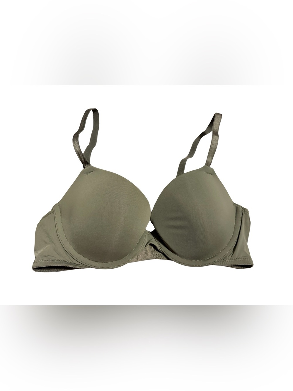 NWT 32B Auden Olive Green Lightly Lined Comfort Wire T-Shirt Bra